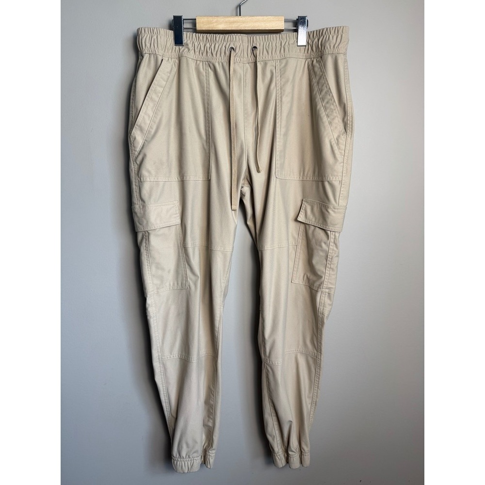 Kyodan Mens Cargo Jogger Pants Beige‎ Tan XL Gorpcore Streetwear Utility Hiking